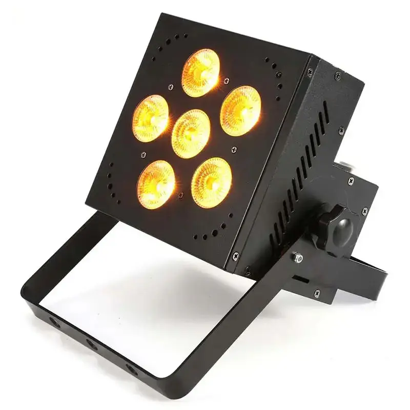 AOPU 6*18W RGBWA+UV Uplights Battery Wireless Par Light 6in1 Dmx Wireless Uplights Led Par Light for Wedding Party Restaurant — image 4