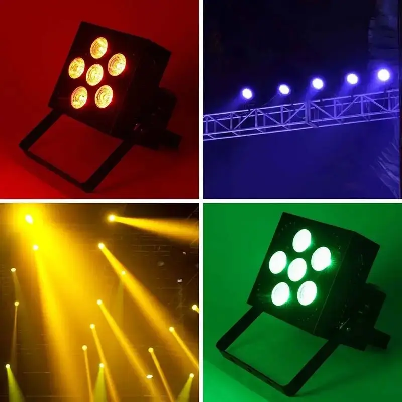 AOPU 6*18W RGBWA+UV Uplights Battery Wireless Par Light 6in1 Dmx Wireless Uplights Led Par Light for Wedding Party Restaurant — image 7