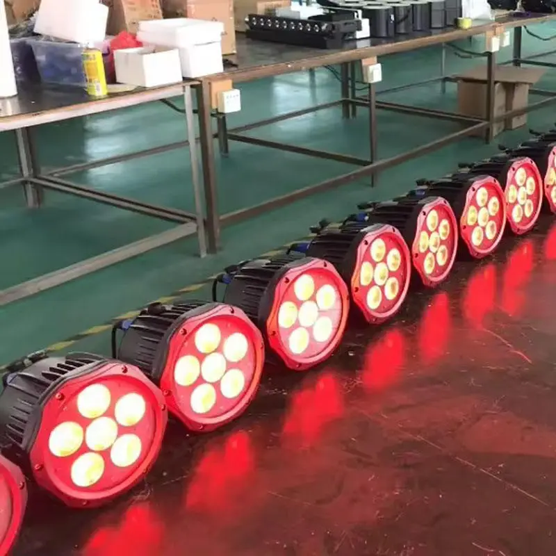 6*18W RGBWAUV Remote Control Wireless Dmx Battery Uplights LED Slim Par Light for Concert — image 6