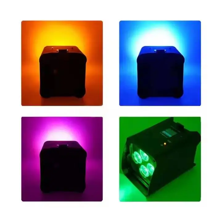 AOPU 4x18W RGBWA UV Battery Powered ProLights Smartbat Wireless LED Uplighter for Wedding DJ Disco — image 5