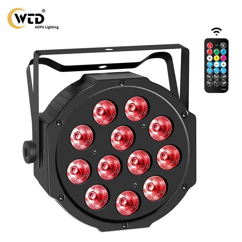 24W 4 in 1 Rgbw 12 Leds Par Light Stage Effect DMX 512 With Remote Control Par Light for DJ KTV Bar Concert — view 1