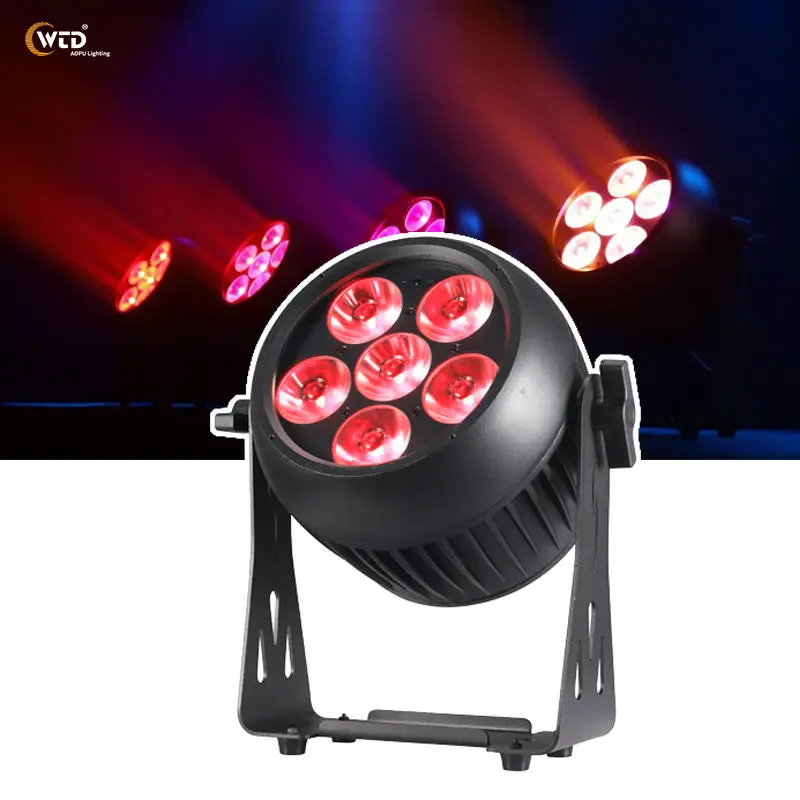 AOPU 6PCS 20W Waterproof LED Par Lights Battery Par Can Stage Light for Wedding Party — view 1