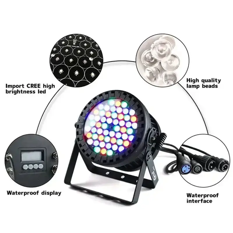 AOPU Outdoor 54x3w Led Par Light Waterproof Disco Party Event Par Led 54x3w Rgbw Dj Par Light — image 3
