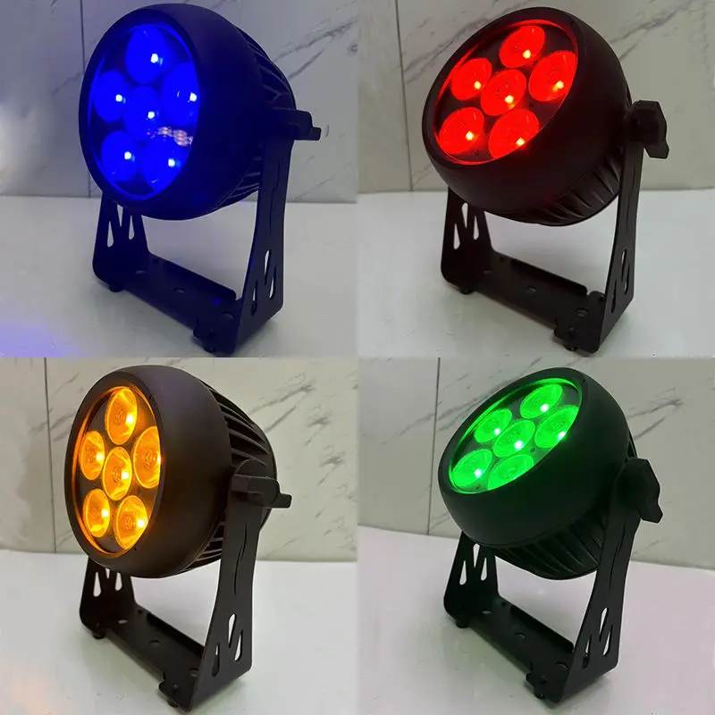 AOPU 6PCS 20W Waterproof LED Par Lights Battery Par Can Stage Light for Wedding Party — image 6
