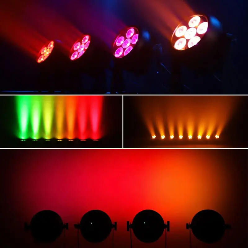 AOPU 6PCS 20W Waterproof LED Par Lights Battery Par Can Stage Light for Wedding Party — image 7