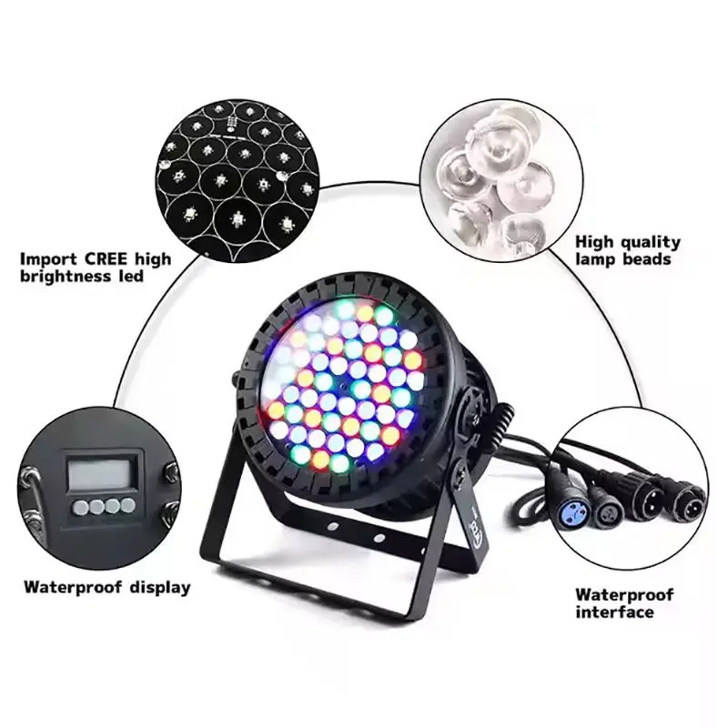 AOPU Waterproof Led Par Light IP65 54*3w 4In1 RGBW Stage Lights LED Par Light for Outdoor Concert — image 3