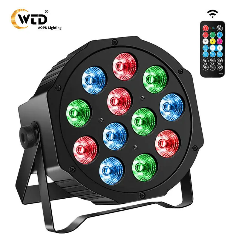 Stage Effect LED Par Light Dmx512 With Remote Control 24W 4 in 1 Rgbw 12 Led Par Light for Theater Auditorium Stage Bar — view 1