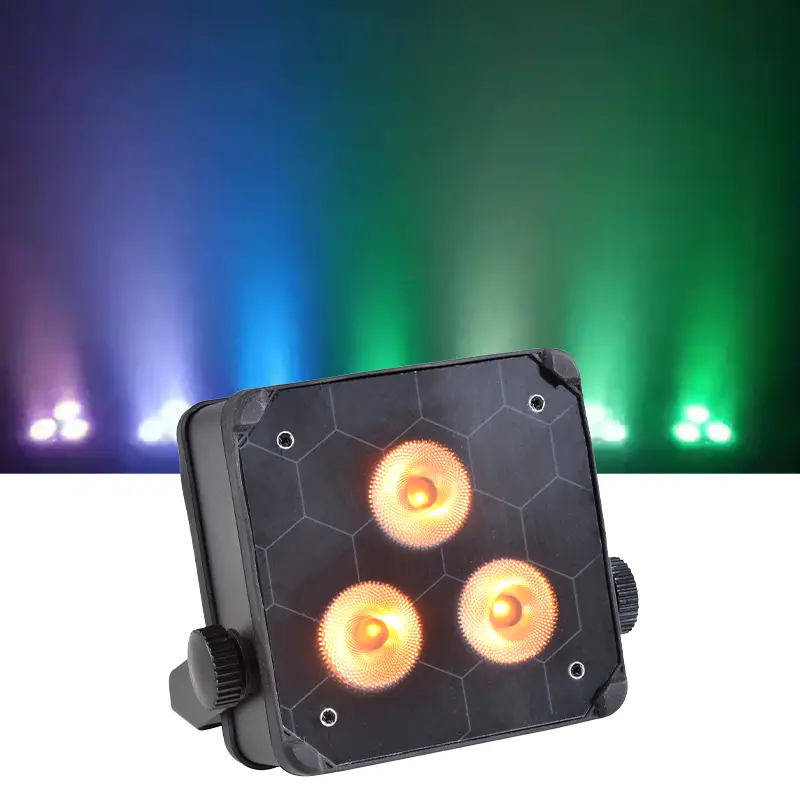 AOPU Factory 3*18W Battery Powered Led Par Light RGBA UV Led Uplight Battery Wireless Dj for Club Party Wedding — view 1