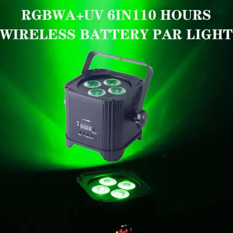 AOPU RGBWA+UV 6In110 Led Par Lights Led Par Lights Wireless DMX Par Light for DJ Weeding — image 5
