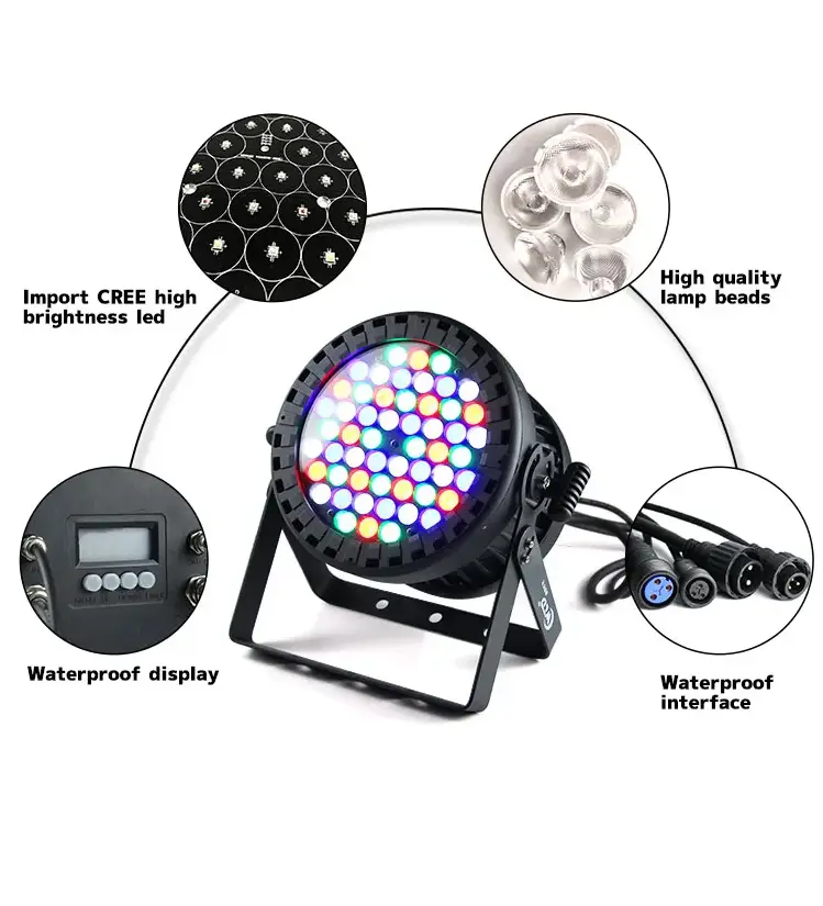 AOPU Professional Lighting 54*3w Indoor Rgbw Led Par Cans Light for DJ Disco Bar Nightclub Stage Lights — image 5