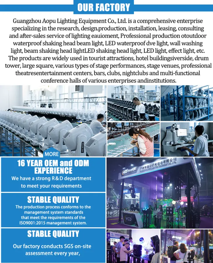 AOPU IP65 COB 300W*2 Blinder Light High Brightness RGBA WW Splicing LED Audience Light for Bar Party Wedding Stage Music Show — image 7