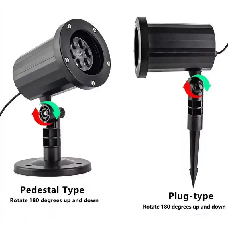AOPU 4*1W RGBW or White Waterproof Outdoor Lighted Christmas Snowflake Projector Light — image 4