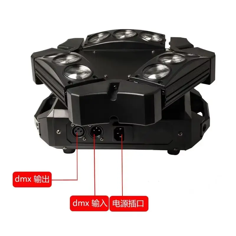 AOPU Hot Sale LED 9x10W RGBW DMX512 Beam Shaking Head DJ Party Disco LED Stage Light Spider Light — image 5