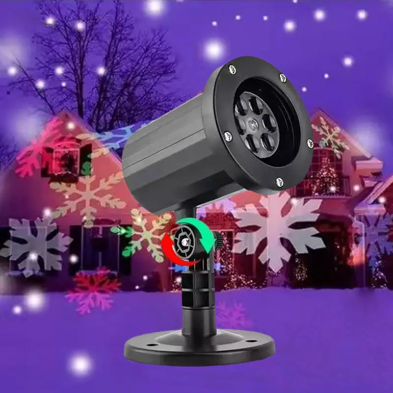 AOPU 4*1W RGBW or White Waterproof Outdoor Lighted Christmas Snowflake Projector Light — image 7