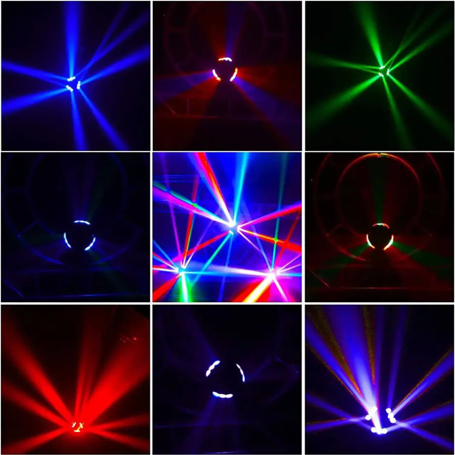 AOPU Hot Sale LED 9x10W RGBW DMX512 Beam Shaking Head DJ Party Disco LED Stage Light Spider Light — image 7