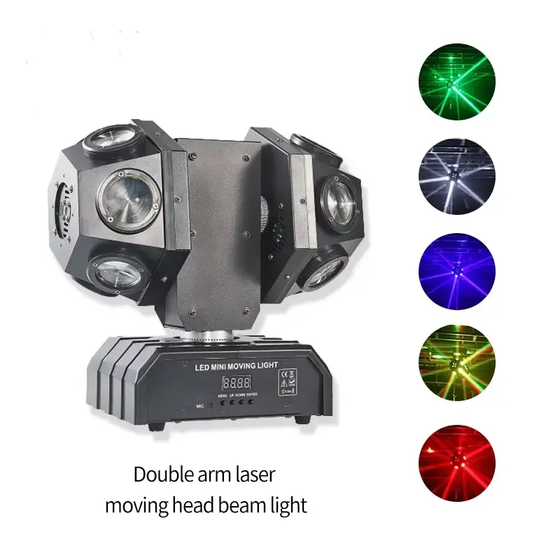 AOPU 2 Arms Rgb 12pcs*10w Beam Moving Head Dmx Beam Laser Light for Bar Dj Disco — image 4
