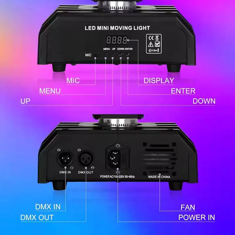 AOPU 2 Arms Rgb 12pcs*10w Beam Moving Head Dmx Beam Laser Light for Bar Dj Disco — image 6