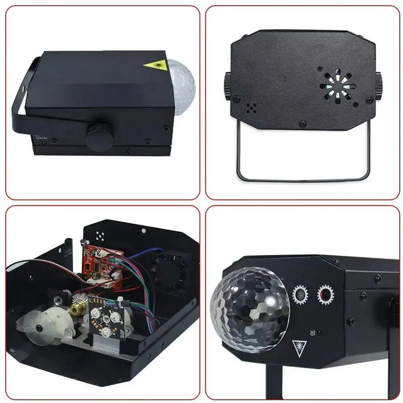 Hot Sale 2 In1 RGB LED Rotating Strobe Party Light With Remote Control Effect Stage Lights for DJ Club Night Lamp — image 4