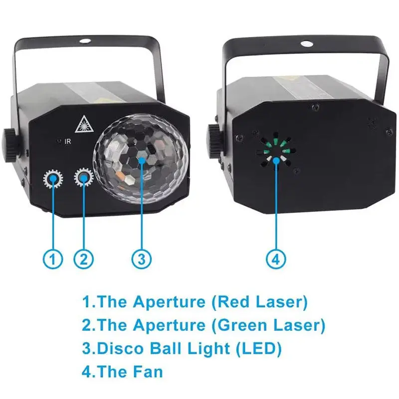 Hot Sale 2 In1 RGB LED Rotating Strobe Party Light With Remote Control Effect Stage Lights for DJ Club Night Lamp — image 5