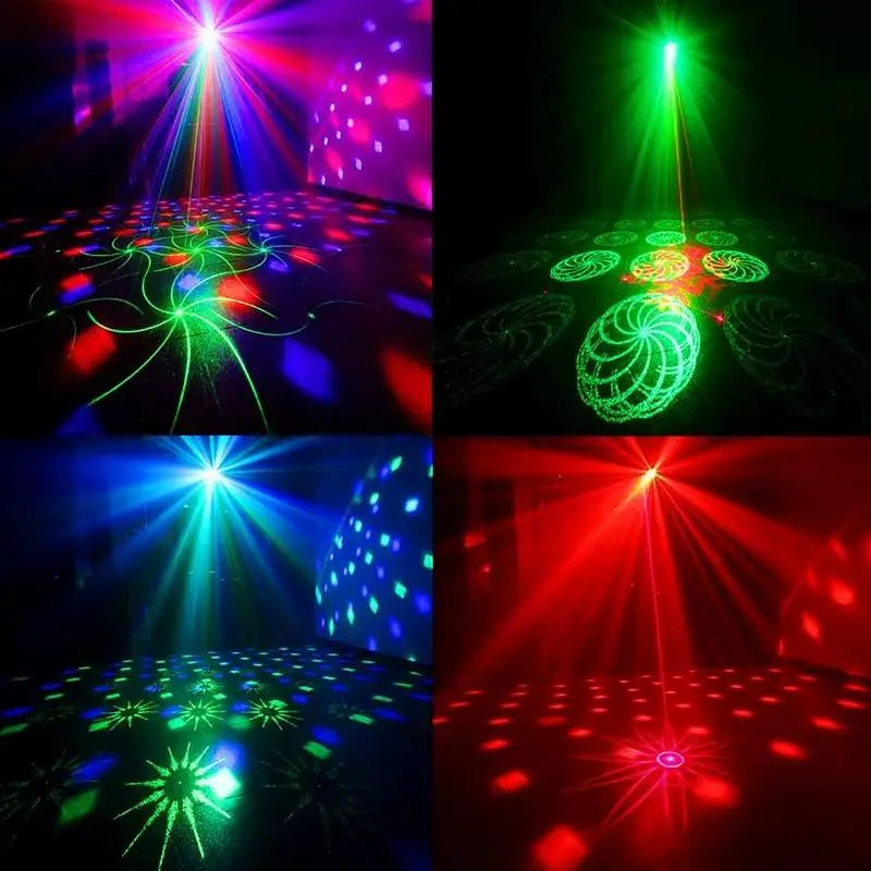 Hot Sale 2 In1 RGB LED Rotating Strobe Party Light With Remote Control Effect Stage Lights for DJ Club Night Lamp — image 6