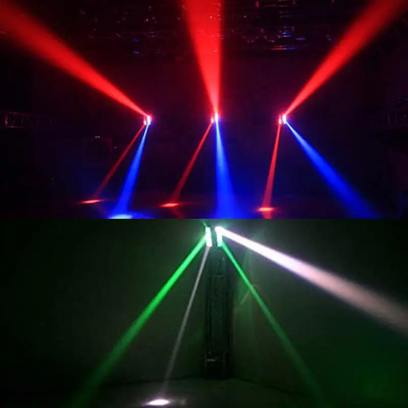 AOPU Hot Sale 8pcs 3W DMX512 Base Disco Led Mini Spider Beam Rotating Moving Head Light for DJ Stage Beam Lights — image 7