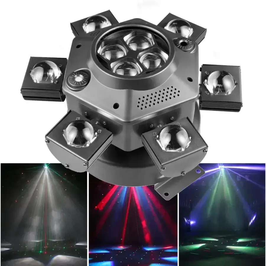 AOPU 6 Bee-Eyes Beam Moving Head DJ Dance Floor Laser Light With Strobe for Disco Stage Club Lighting — image 3