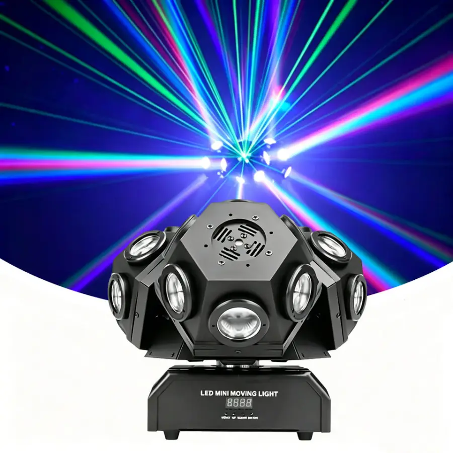 AOPU Three Heads Beam Moving Head 18pcs Creep Lamp Bar Ktv Disco Stage Lighting Led Dj Equipment Laser Light — view 1