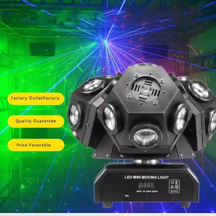AOPU Three Heads Beam Moving Head 18pcs Creep Lamp Bar Ktv Disco Stage Lighting Led Dj Equipment Laser Light — image 5