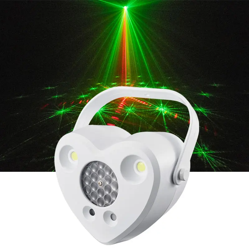 AOPU 20W LED Effect Light With Strobe and Pattern Laser Heart Shaped Stage Effects Light for Party Club — view 1