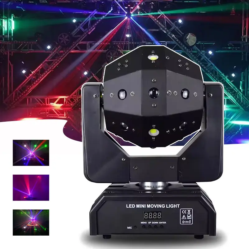 Professional DJ Equipment 3W*16PCS LED Moving Beam Head Light Beam Laser Strobe 3 in 1 Effect Party Light — view 1