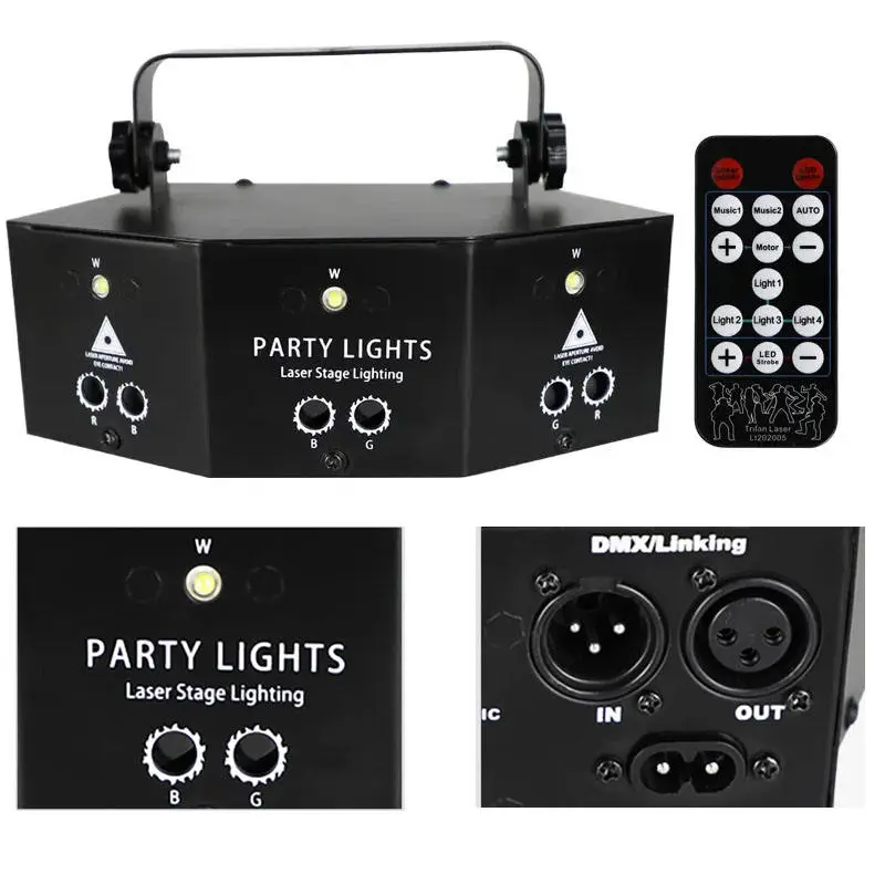 9 Eyes RGBW Laser for Moving Head Beam Light for DJ Disco Stage & Hotel Party Lighting for Club Bar DJ Shows — image 3