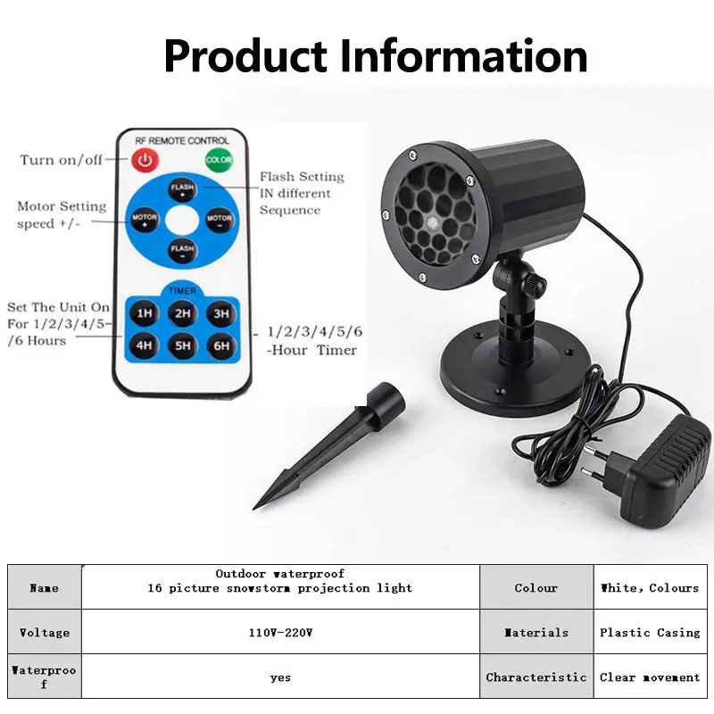 AOPU 4*1W RGBW or White Gobo Projector Outdoor Christmas Light Waterproof for Family Party Bar — image 3