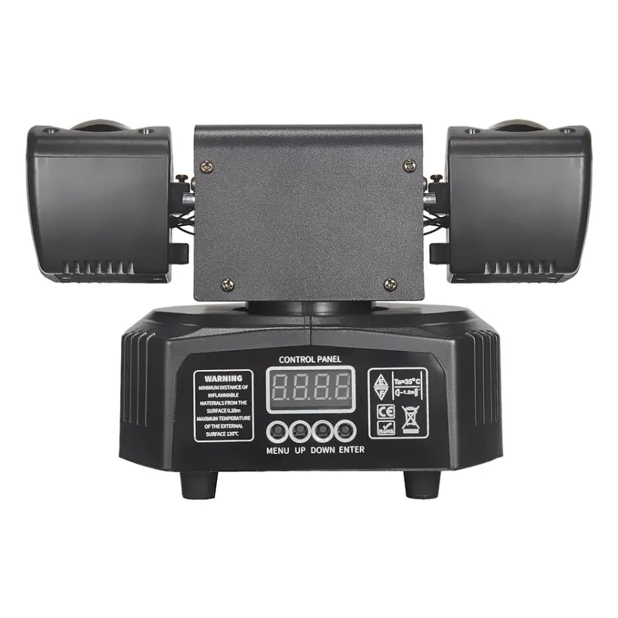AOPU 8Pcs 3W Moving Head Beam Light 1W Red and 1W Green Laser Lights 10W Strobe DMX Spider Light for KTV Stage — image 7