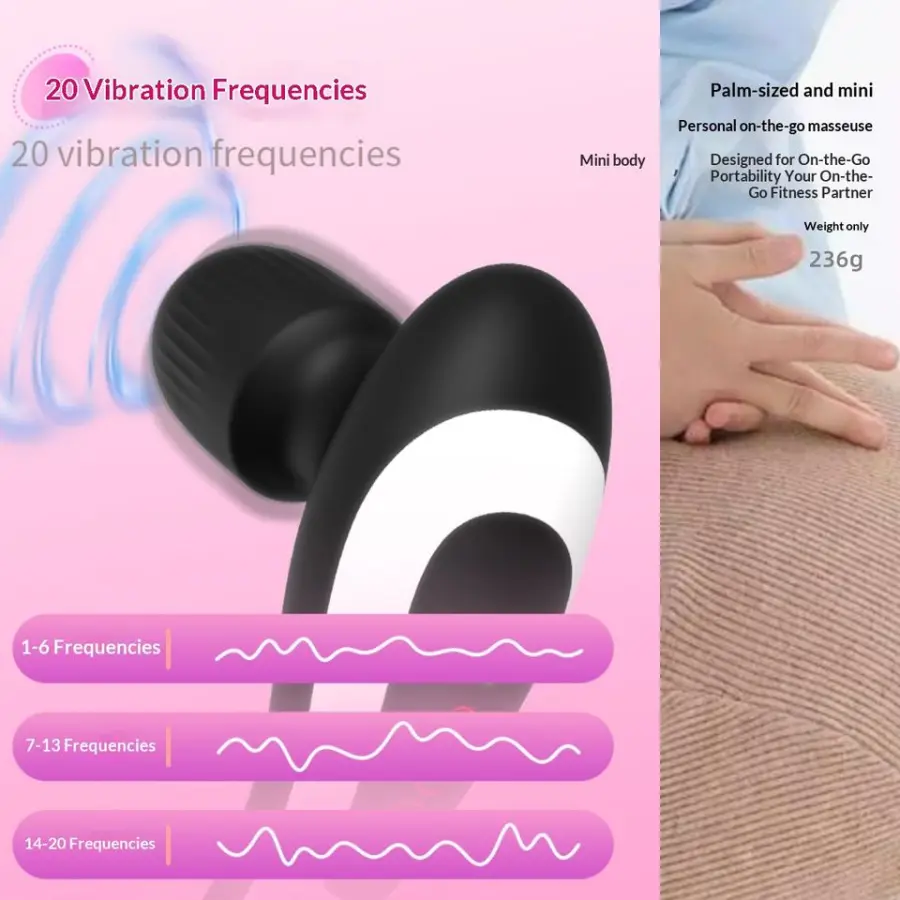 Mini High-Power Rechargeable Massage Gun with Musical Function and Stepless Speed Adjustment for Body Muscle Relaxation — image 2
