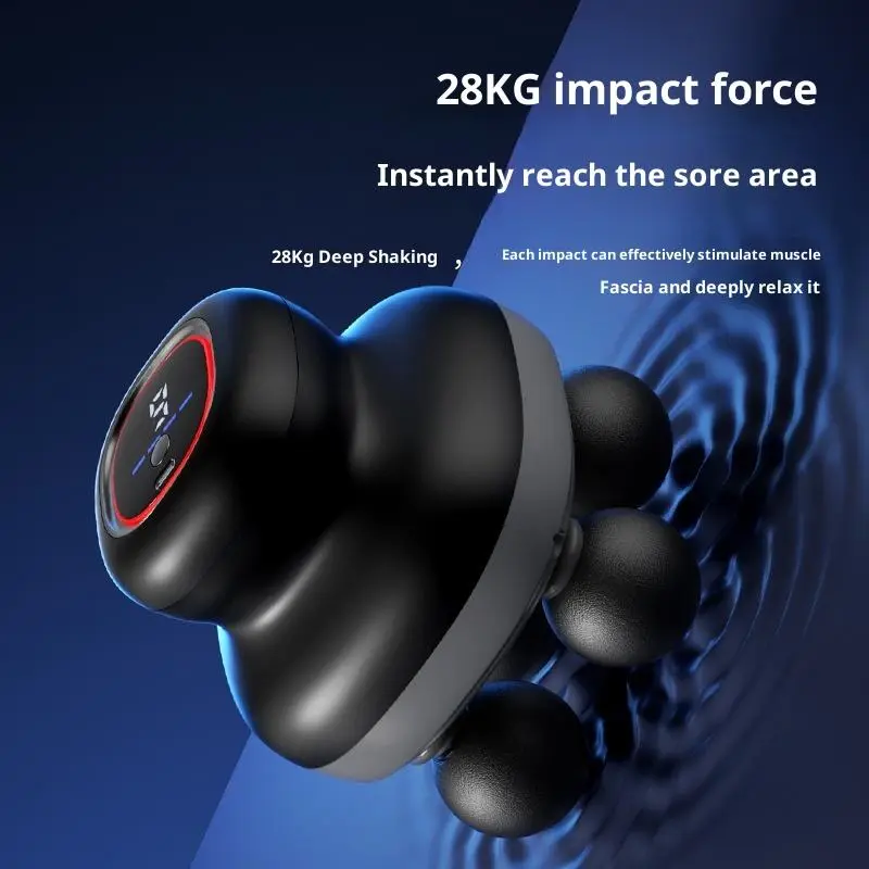 Powerful Four-Head Cordless Fascia Gun Professional Grade Fitness Muscle Relaxation Massager Vibration Gun Massage 30 Myofascial — image 2