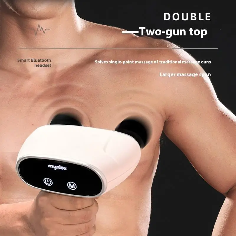 Powerful Double-Head Home Muscle Massager Multifunctional Fascia Gun for Body Application — image 3