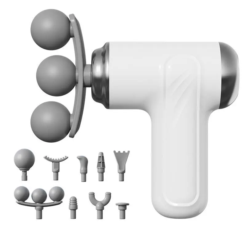 Multi-Head Electric Fascia Gun for Body Home Fitness Neck Relaxation Sports Massage Mini Cross-Border Electric Massager — view 1