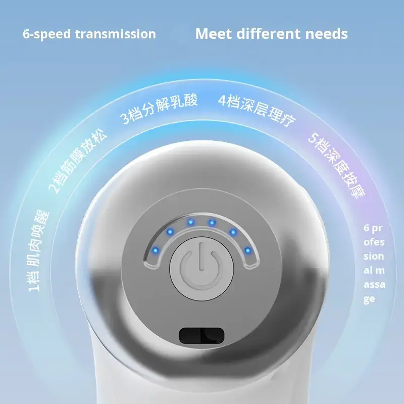 Multi-Head Electric Fascia Gun for Body Home Fitness Neck Relaxation Sports Massage Mini Cross-Border Electric Massager — view 3