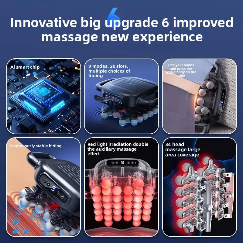 34 Head Fascia Gun Full Body Muscle Massager for Men Home Use Multifunctional Power Relaxation Tool — image 5