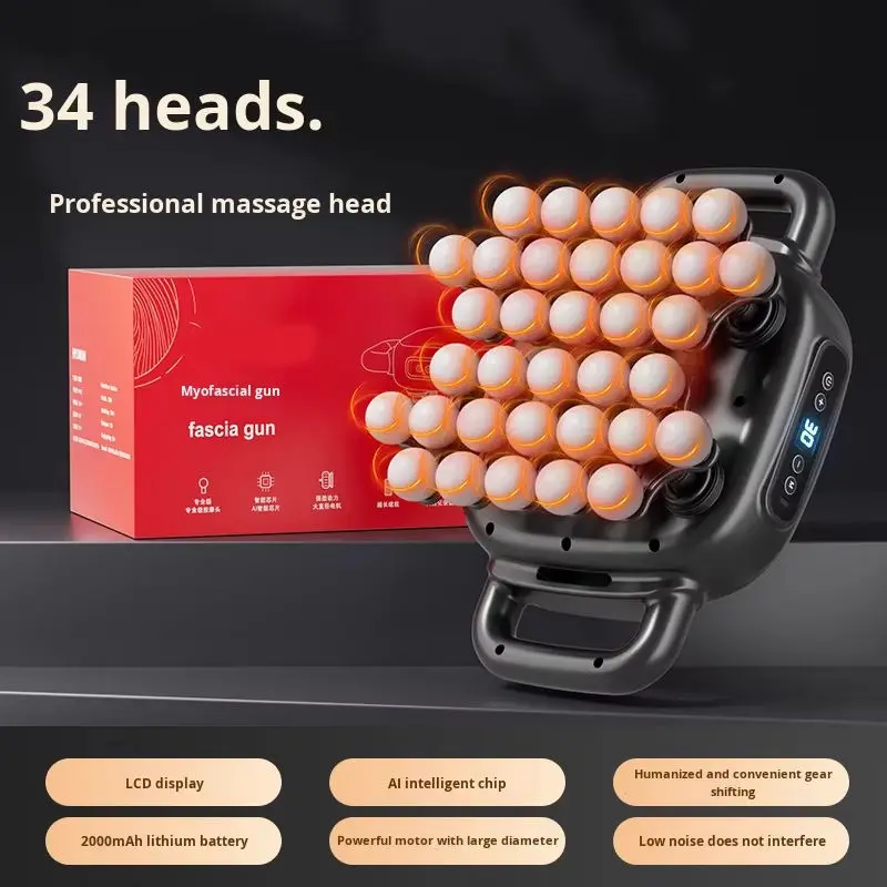 34 Head Fascia Gun Full Body Muscle Massager for Men Home Use Multifunctional Power Relaxation Tool — image 7