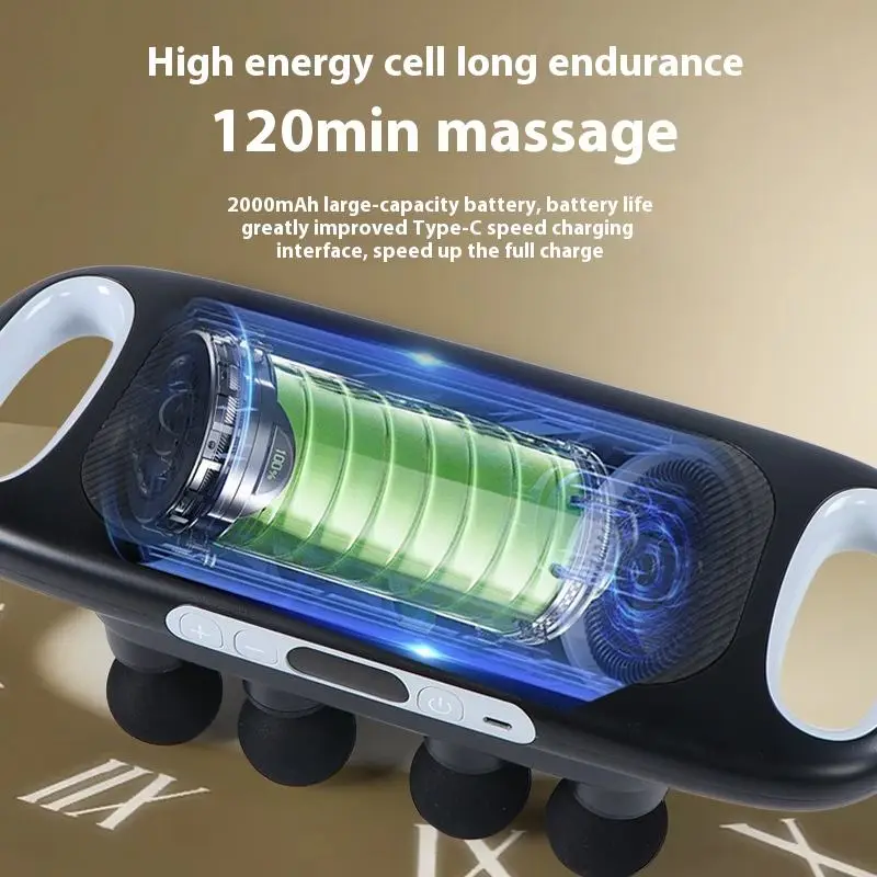 Eight-Head Cross-Border Electric Fascia Gun High Frequency Vibration Sports Neck Mask Massager for Body Relaxation Household Use — image 6