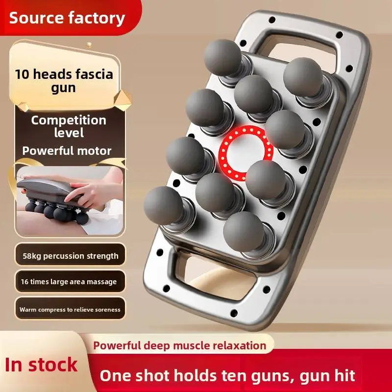 Professional Grade Multi-Functional Ten-Head Fascia Gun High-Power Muscle Relaxation Massage Instrument for Body Use — image 6