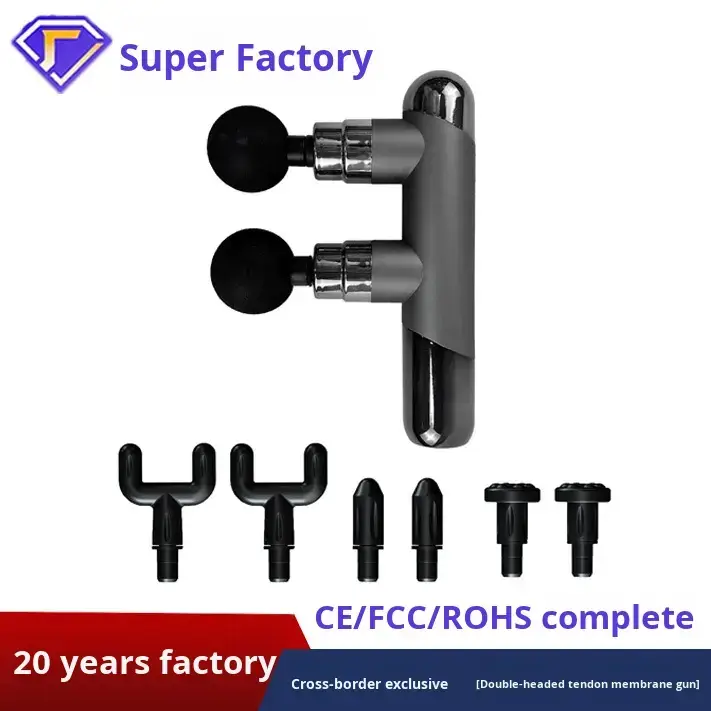 Dual-Head Cross-Border Fascia Gun Multi-Functional Electric Muscle Massager for Body Relaxation and Fitness Vibration — image 7