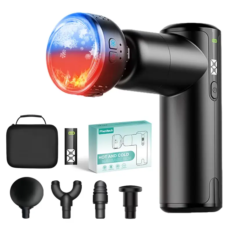 Hot Cold Mini Fascia Gun New Electric Fitness Equipment for Yoga Sports Full Body Massager Deep Tissue Massage Function — view 1