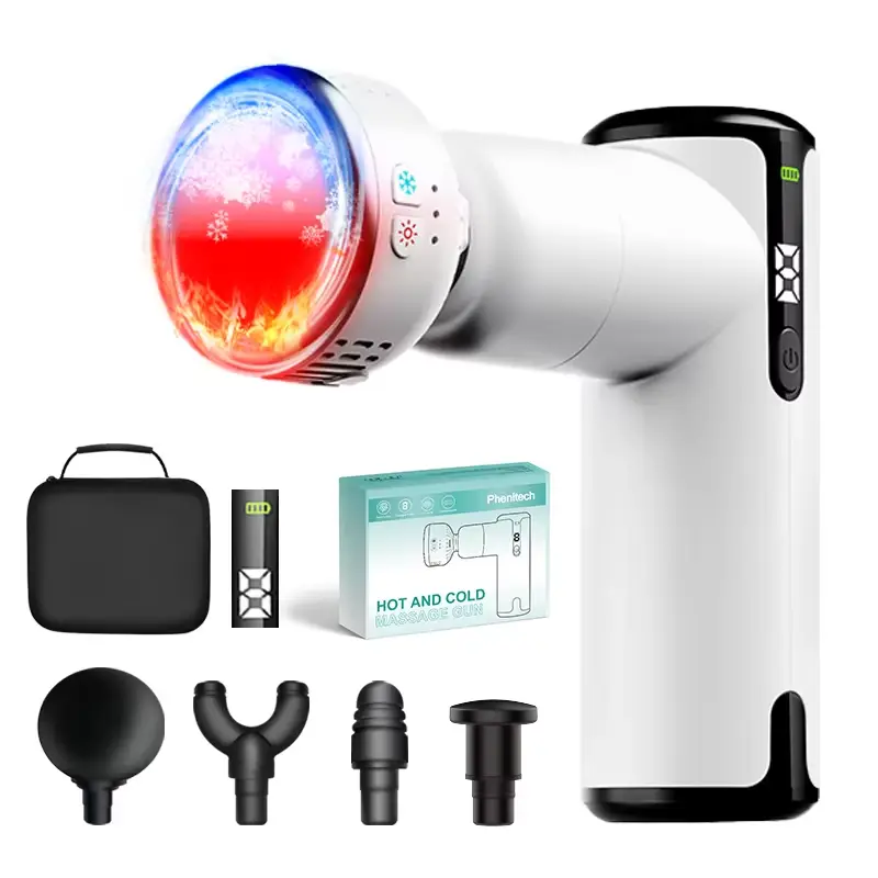 Hot Cold Mini Fascia Gun New Electric Fitness Equipment for Yoga Sports Full Body Massager Deep Tissue Massage Function for Head — image 3