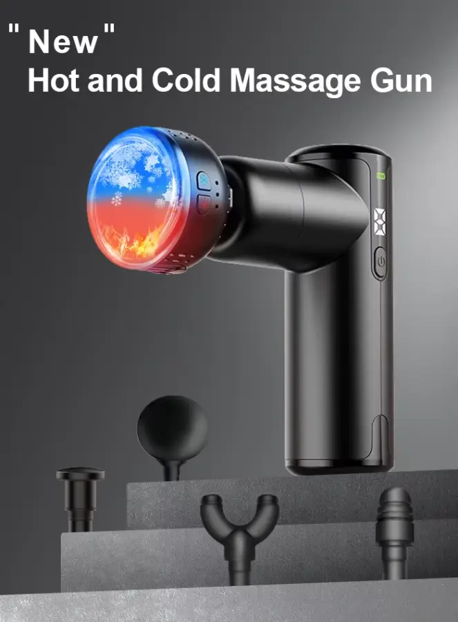 Hot Cold Mini Fascia Gun New Electric Fitness Equipment for Yoga Sports Full Body Massager Deep Tissue Massage Function for Head — image 6