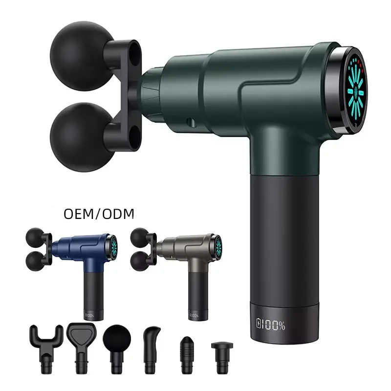 Cross-Border Professional Dual-Head Electric Fascia Massager Powerful Brand Deep Relaxation Fingerprint Screen Fascia Gu — view 1