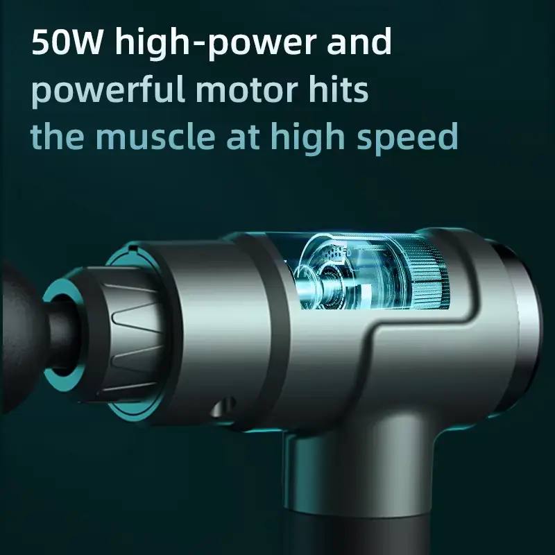 Cross-Border Professional Dual-Head Electric Fascia Massager Powerful Brand Deep Relaxation Fingerprint Screen Fascia Gun for — image 2