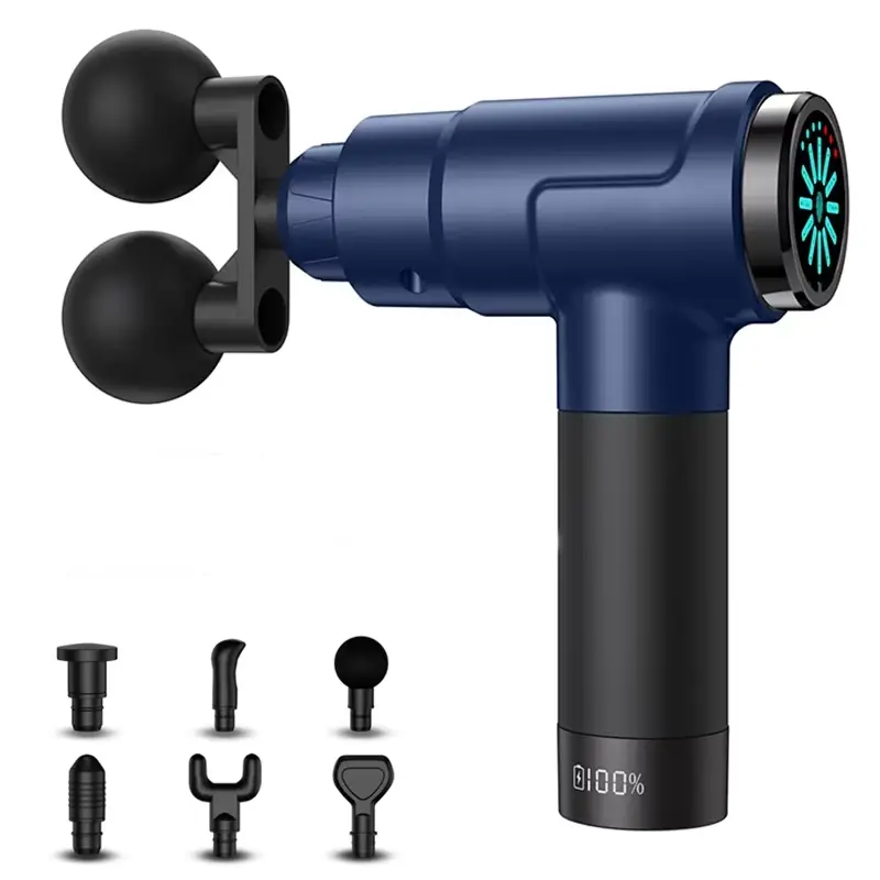 Cross-Border Professional Dual-Head Electric Fascia Massager Powerful Brand Deep Relaxation Fingerprint Screen Fascia Gun for — image 4