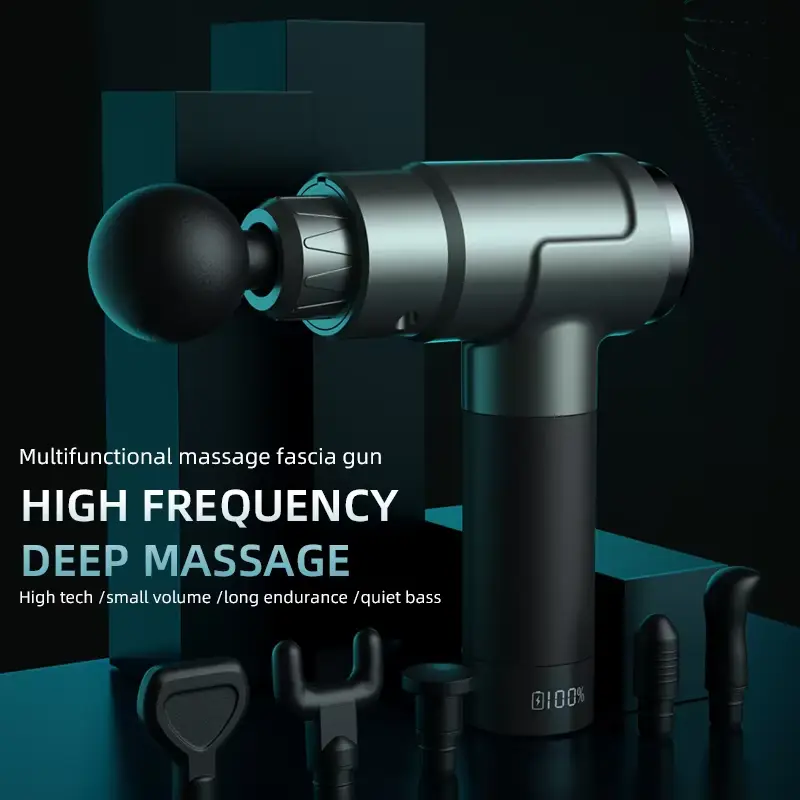 Cross-Border Professional Dual-Head Electric Fascia Massager Powerful Brand Deep Relaxation Fingerprint Screen Fascia Gun for — image 6